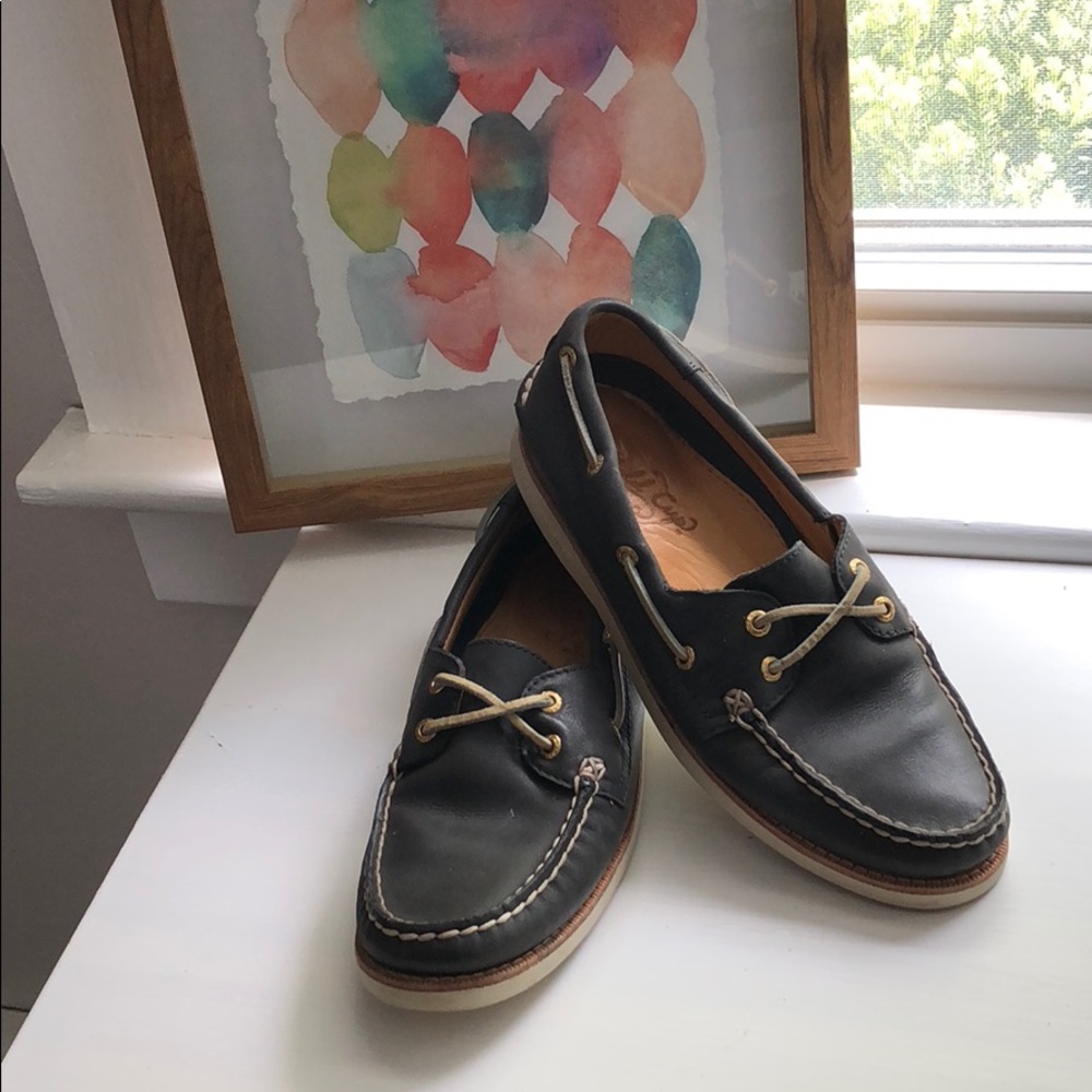 Navy Blue Sperry A/O Gold Cup